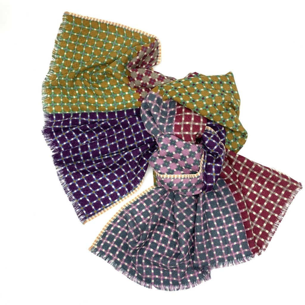 Epice Paris - Schaltuch - Wolle - gold - violett