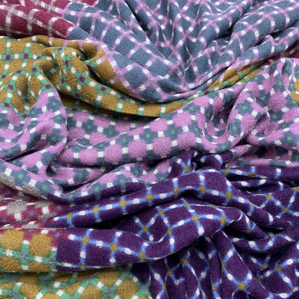 Epice Paris - Schaltuch - Wolle - gold - violett