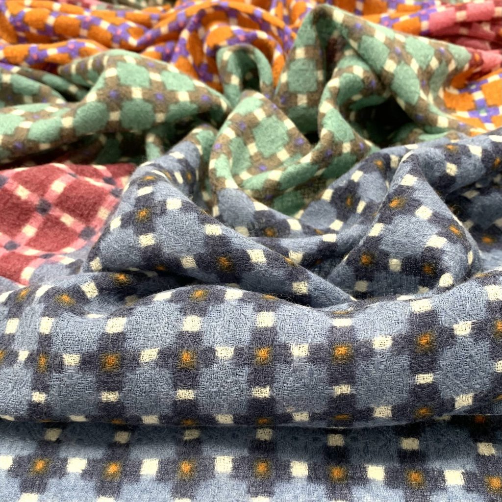 Epice Paris - Schaltuch - Wolle - orange - blau