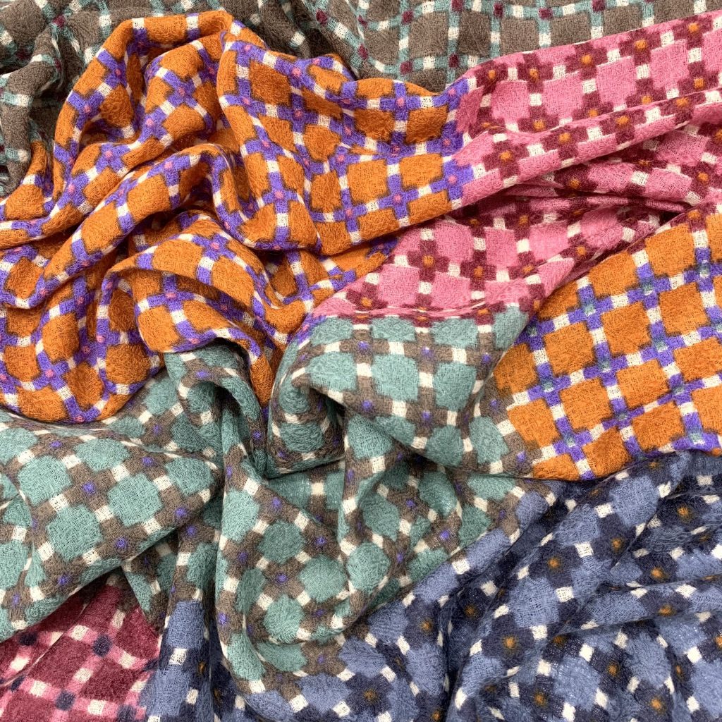 Epice Paris - Schaltuch - Wolle - orange - blau