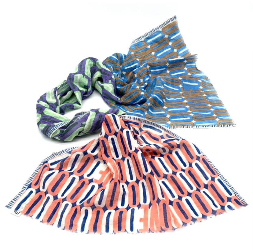 Epice Paris - Tuch - Leinen - coralle - mint