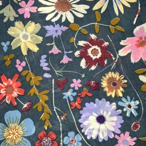 Epice Paris - Tuch Wolle Flowers - pine