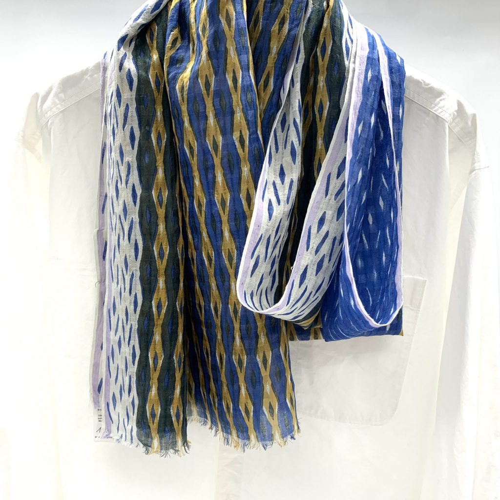 Seidentuch Rauten | indigo