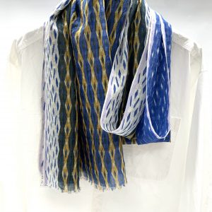 Seidentuch Rauten | indigo