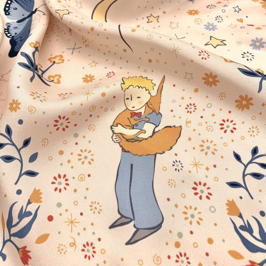 Seidentuch Der kleine Prinz | champagner