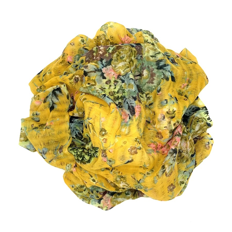 Epice Paris - Wolltuch Blumen gelb
