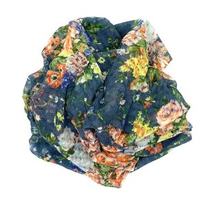 Epice Paris - Wolltuch Blumen petrol