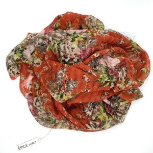 Epice Paris - Wolltuch Blumen rot