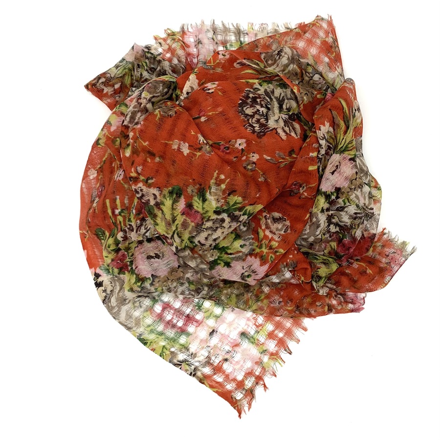 Epice Paris - Wolltuch Blumen rot