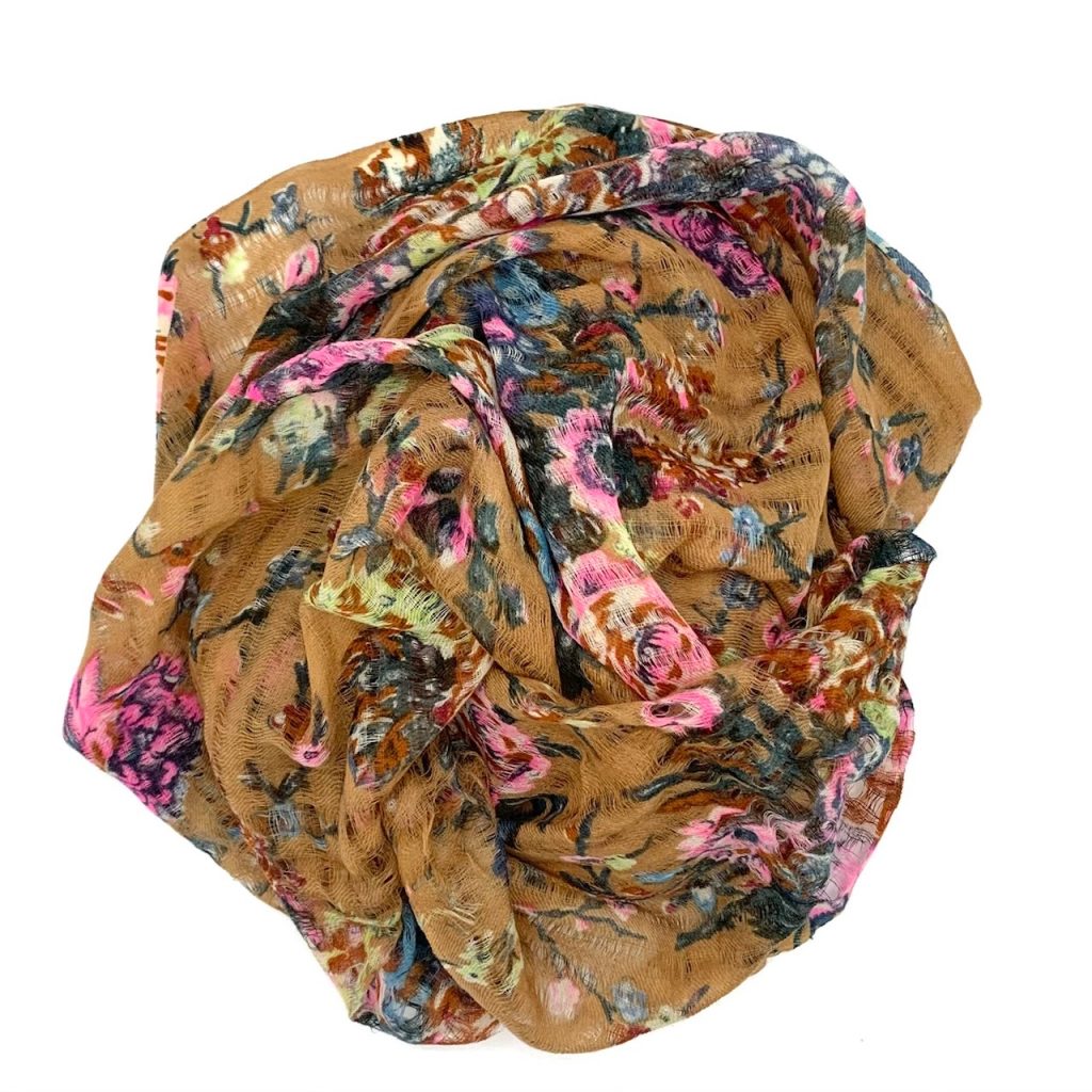 Epice Paris - Wolltuch Blumen toffee