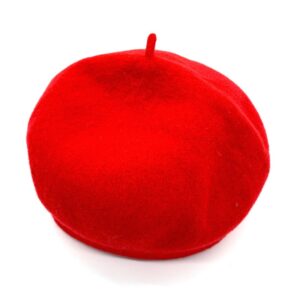 Baskenmütze Wolle rot