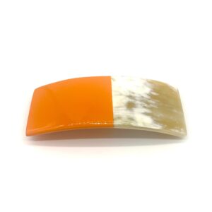 Haarspange Büffelhorn orange
