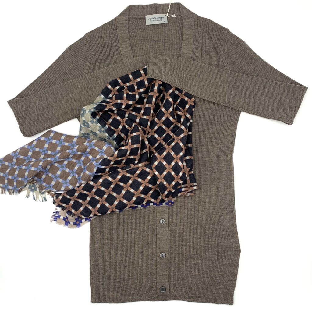 John Smedley - Cardigan TAWNEY mushroom