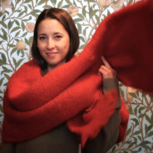 Mantas Ezcaray - Mohair Stola rot