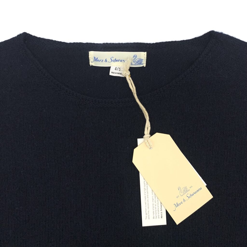 Merz b. Schwanen - Pullover Wolle Seide Kaschmir - dark navy