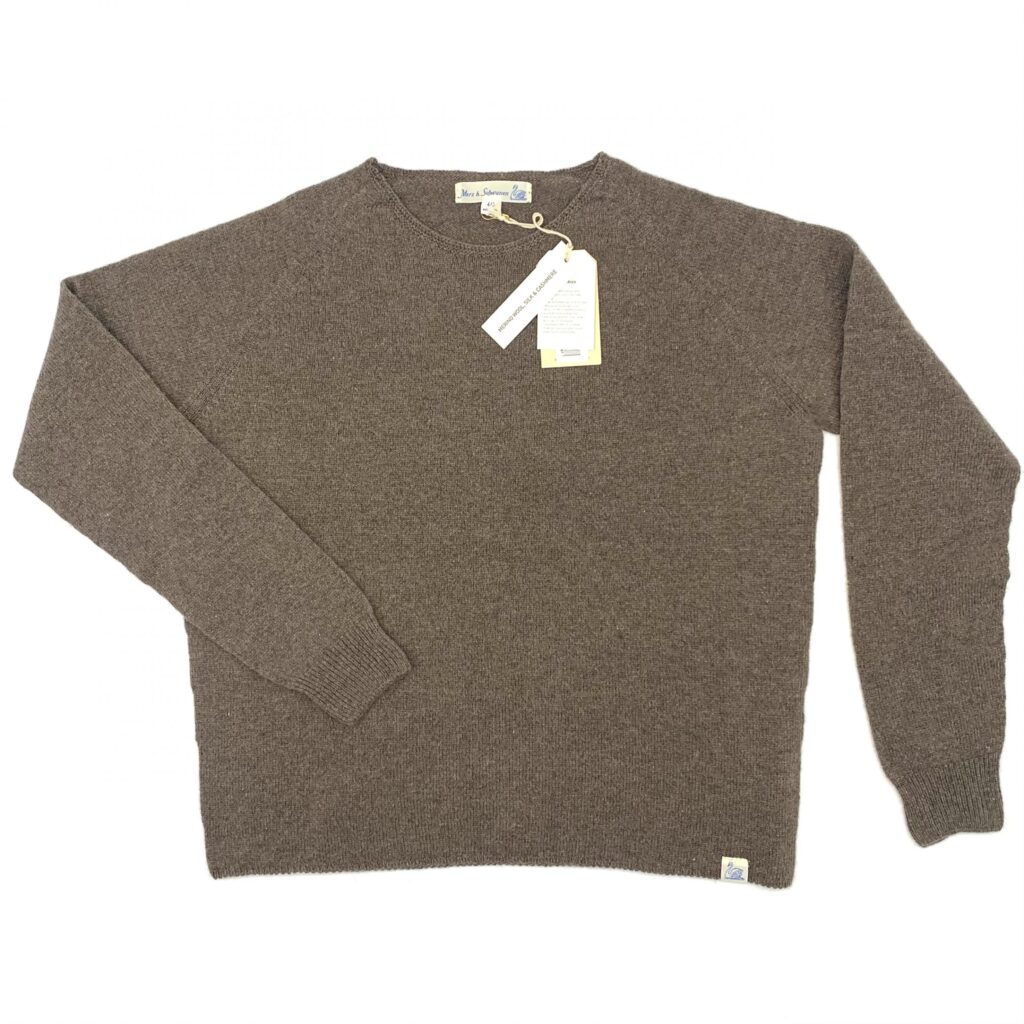 Merz b. Schwanen - Pullover Wolle Seide Kaschmir - grain