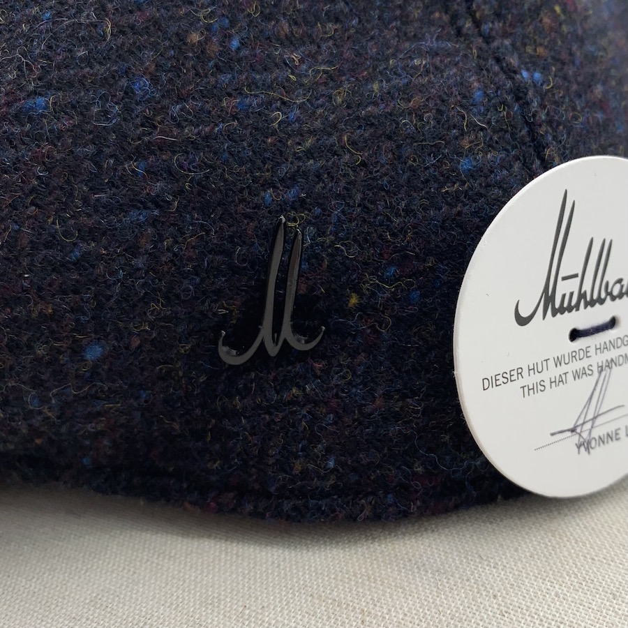 Mühlbauer Newsboy | Donegal Tweed Fischgrät  schwarz bunt | Gr. 56