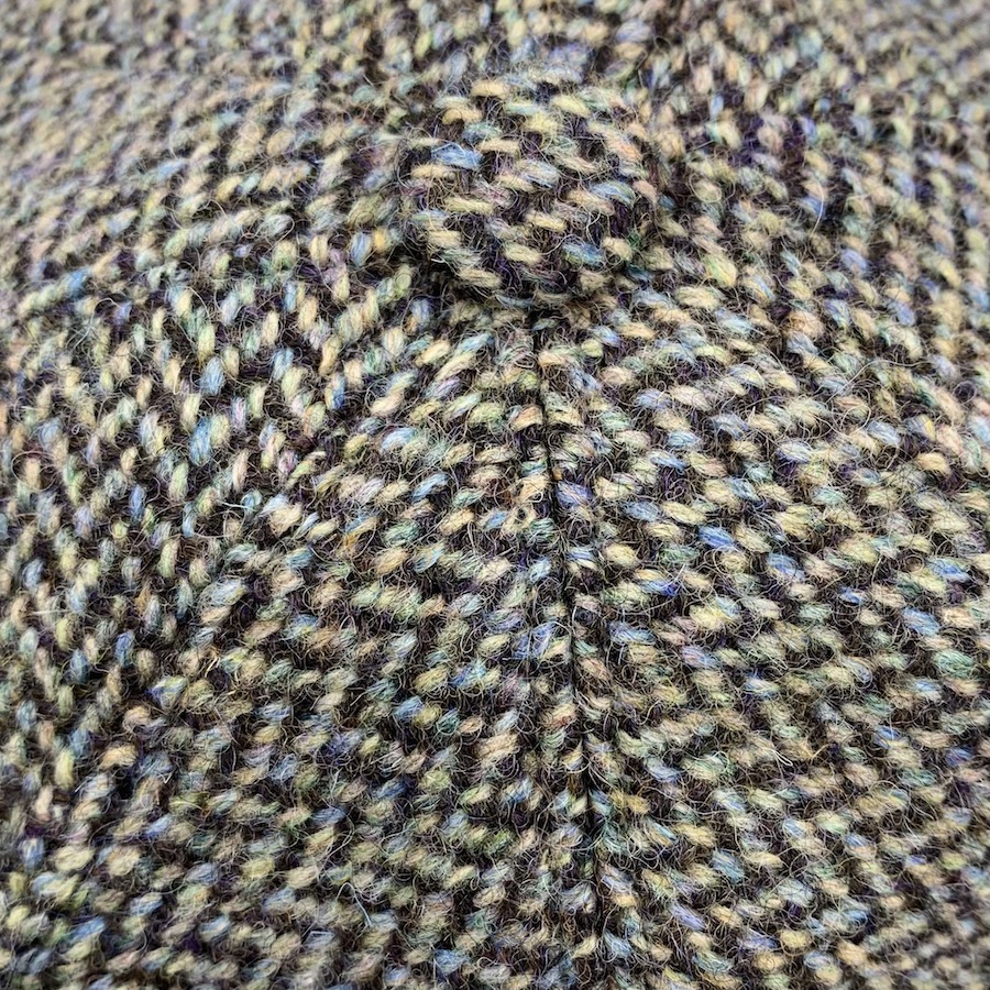 Mühlbauer Newsboy | Harris Tweed Fischgrät grau blau beige | Gr. 57