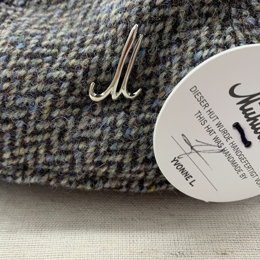 Mühlbauer Newsboy | Harris Tweed Fischgrät grau blau beige | Gr. 57