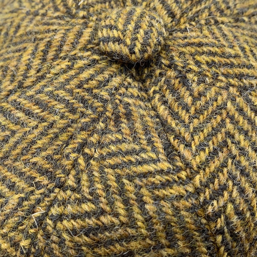 Mütze Harris Tweed grau gold Gr.58 - Mühlbauer