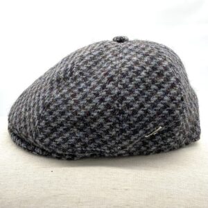Mühlbauer Newsboy | Harris Tweed Hahnentritt grau blau grün | Gr. 57