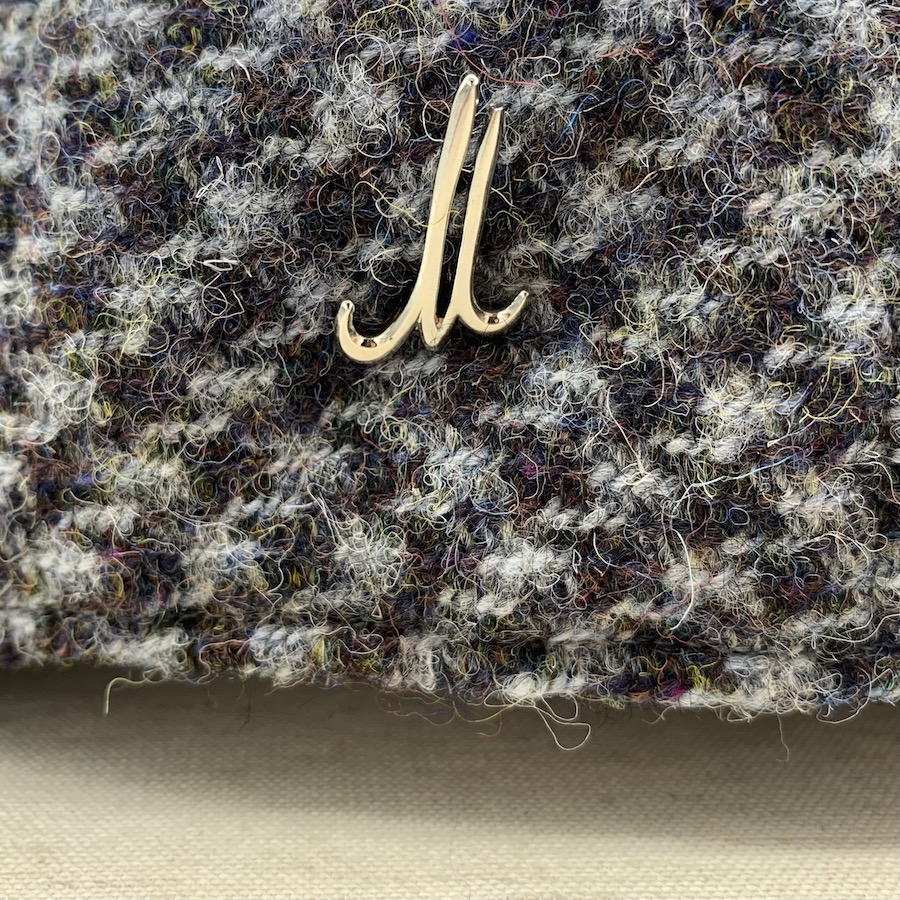 Mühlbauer Newsboy | Harris Tweed Hahnentritt grau blau grün | Gr. 57