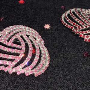 Saxony ducks - Brosche Wollsiegel - pink