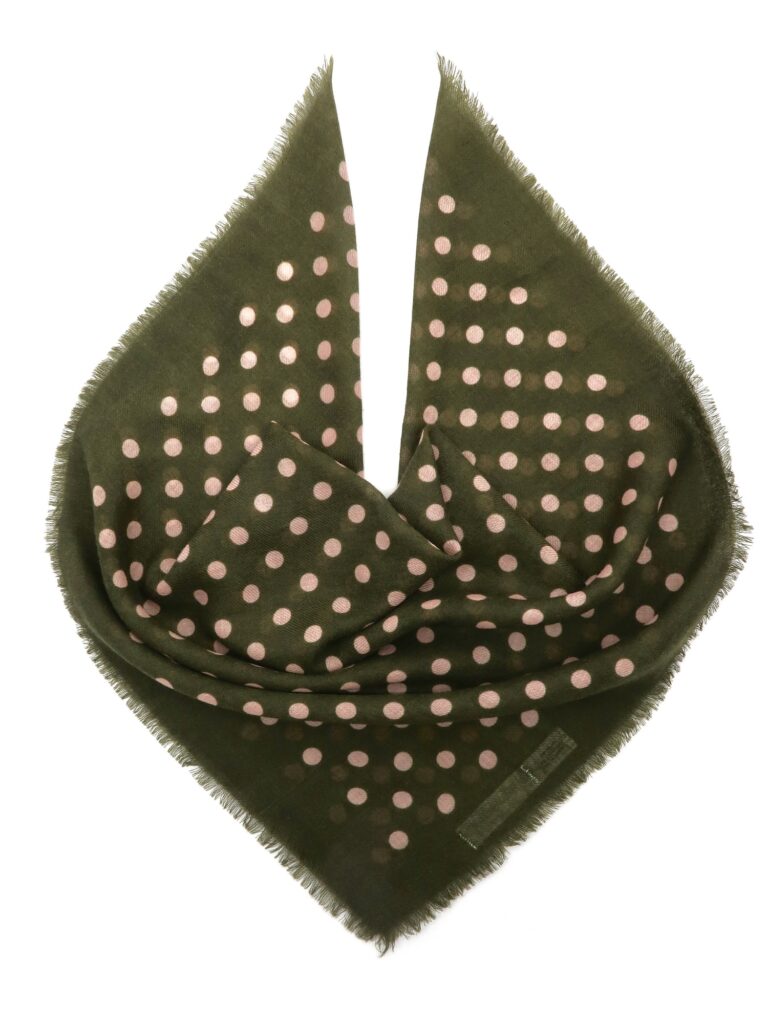 Épice Paris - Wolltuch Punkte - oliv