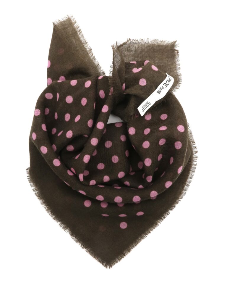 Épice Paris - Wolltuch Punkte - schokobraun