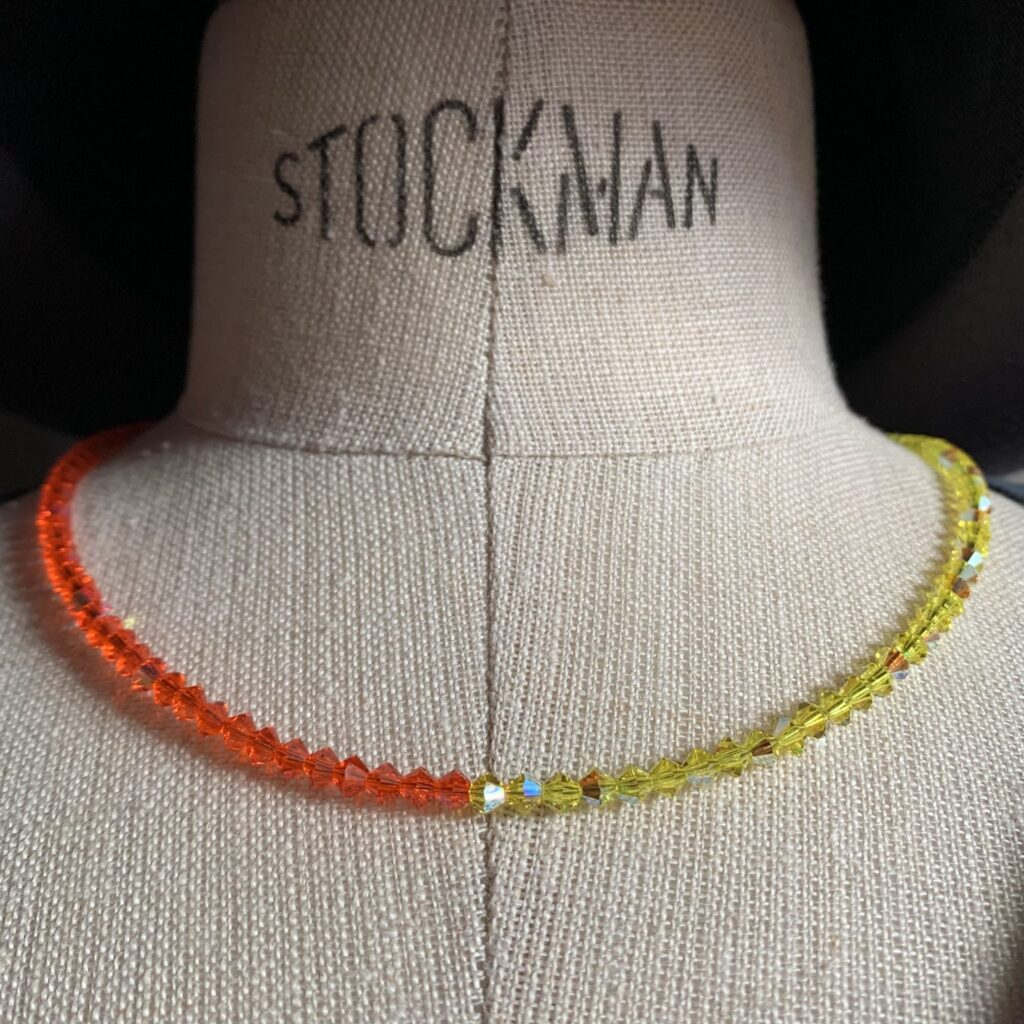 Saxony ducks - Gablonzer Kette | lemon - orange