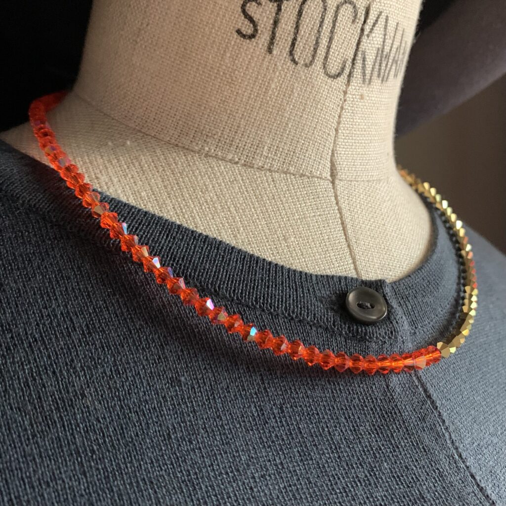Saxony ducks - Gablonzer Kette | orange - gold