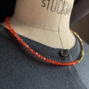 Saxony ducks - Gablonzer Kette | orange - gold