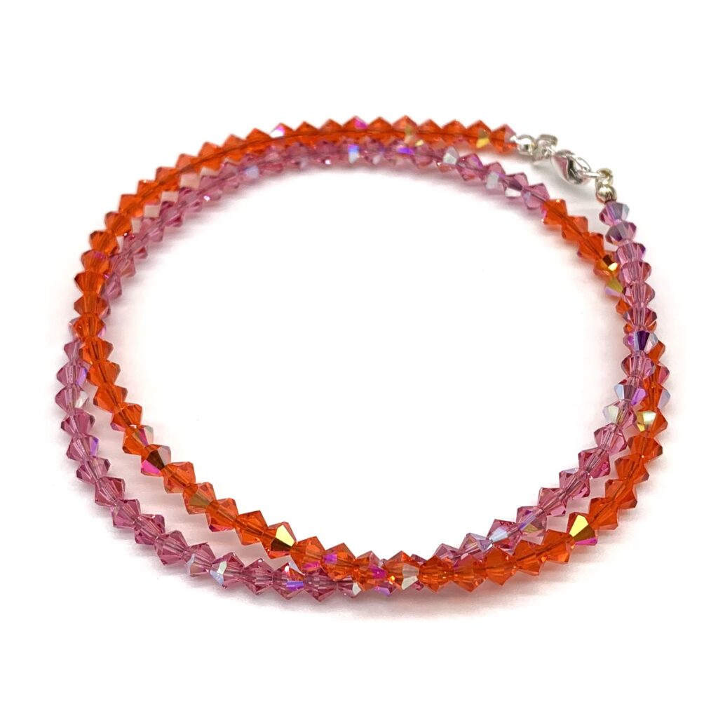 Saxony ducks - Gablonzer Kette | pink - orange