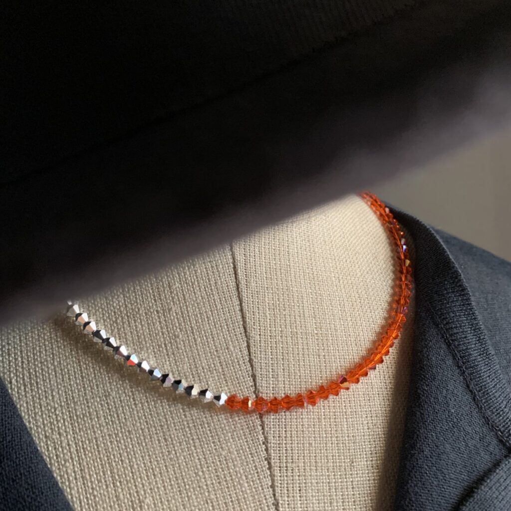 Saxony ducks - Gablonzer Kette | orange - silber