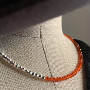 Saxony ducks - Gablonzer Kette | orange - silber