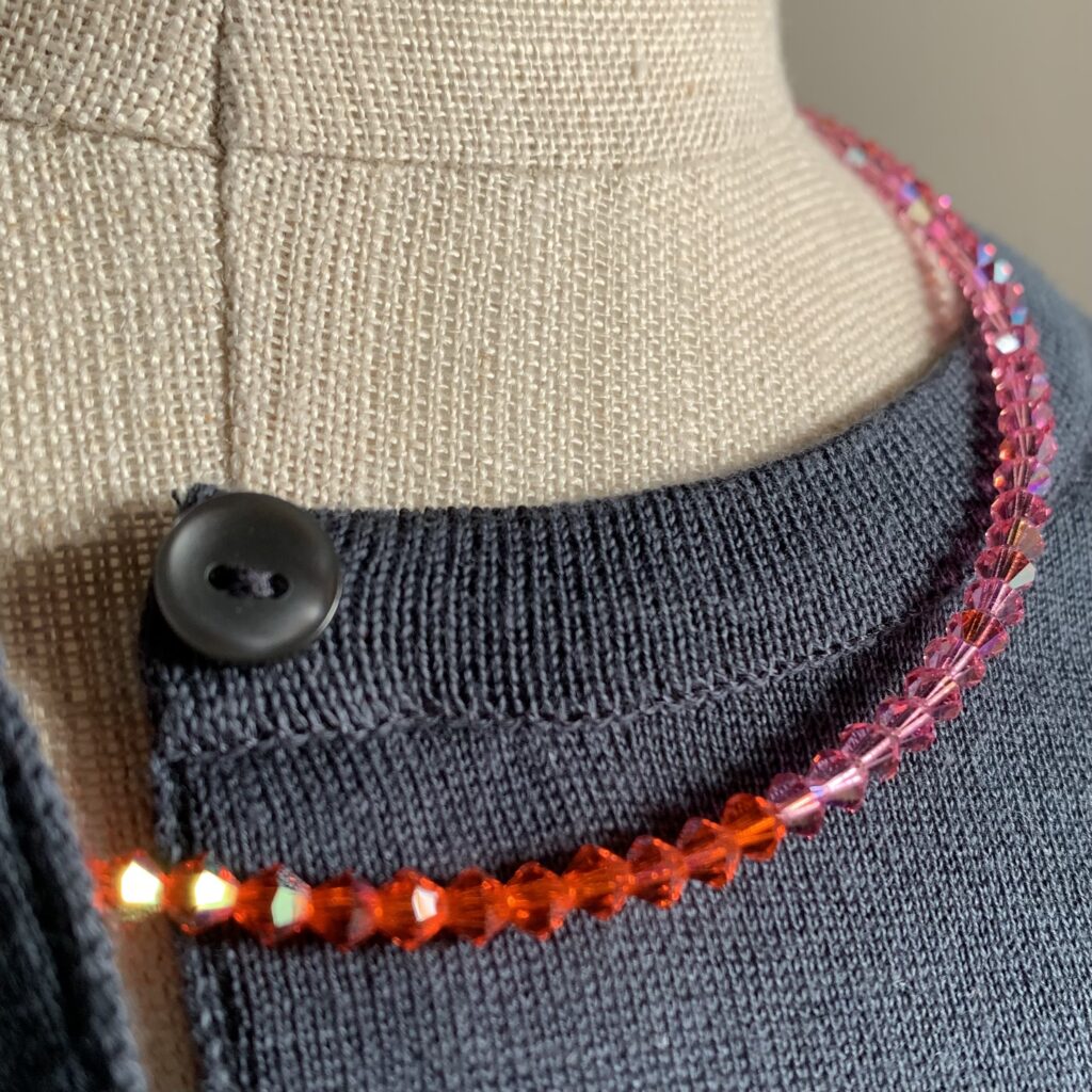 Saxony ducks - Gablonzer Kette | pink - orange