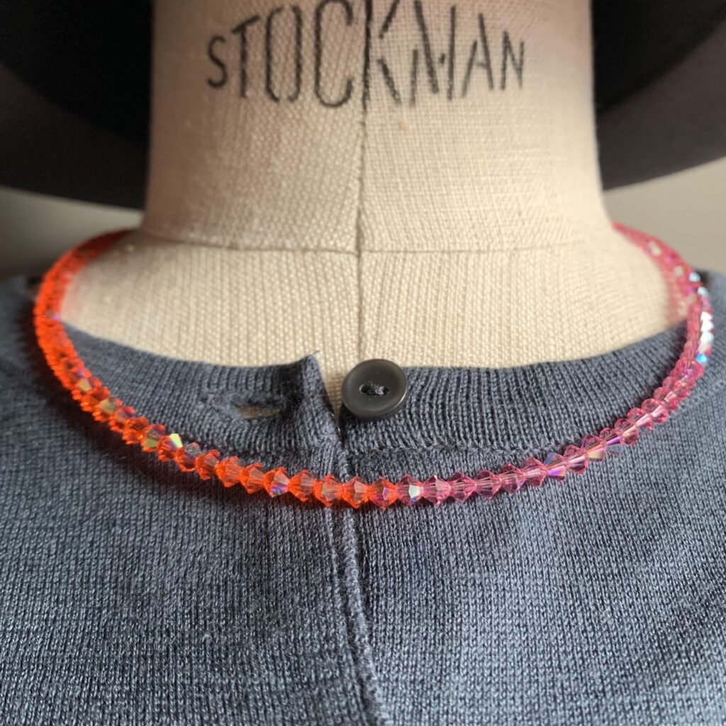 Saxony ducks - Gablonzer Kette | pink - orange