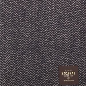 Wolldecke Fischgrät grau