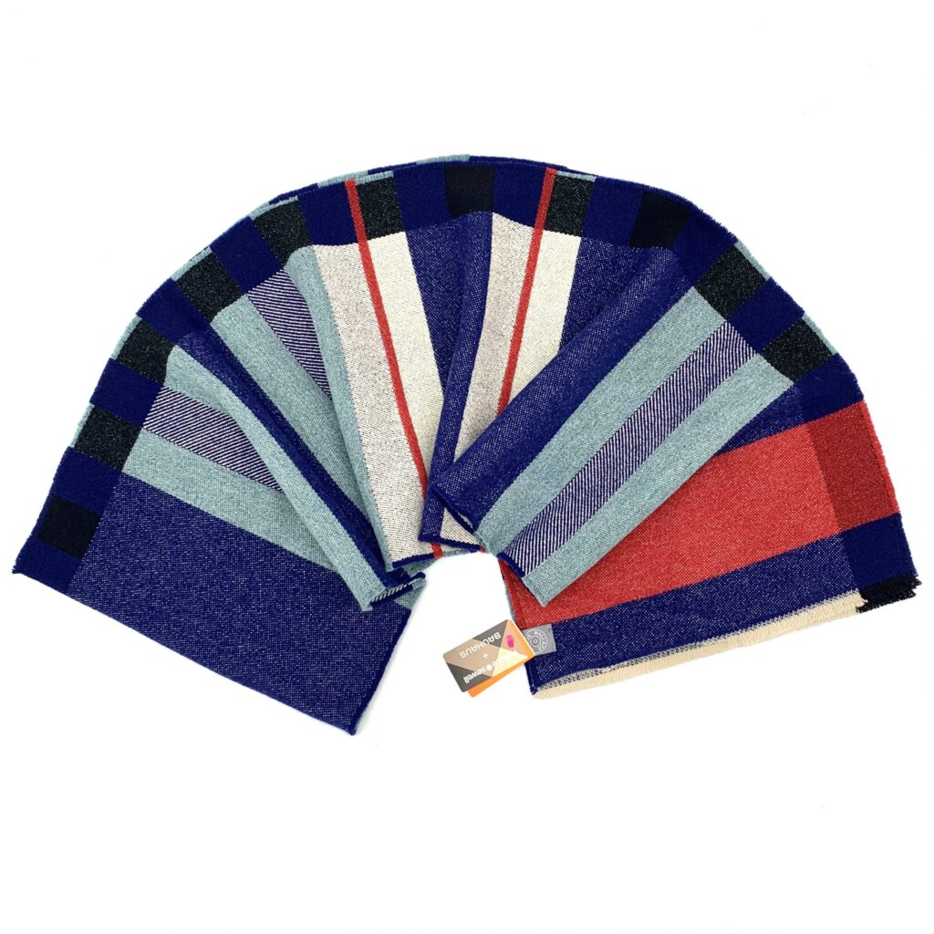 Wallace Sewell - Stölzl Bauhaus Wrap - indigo light