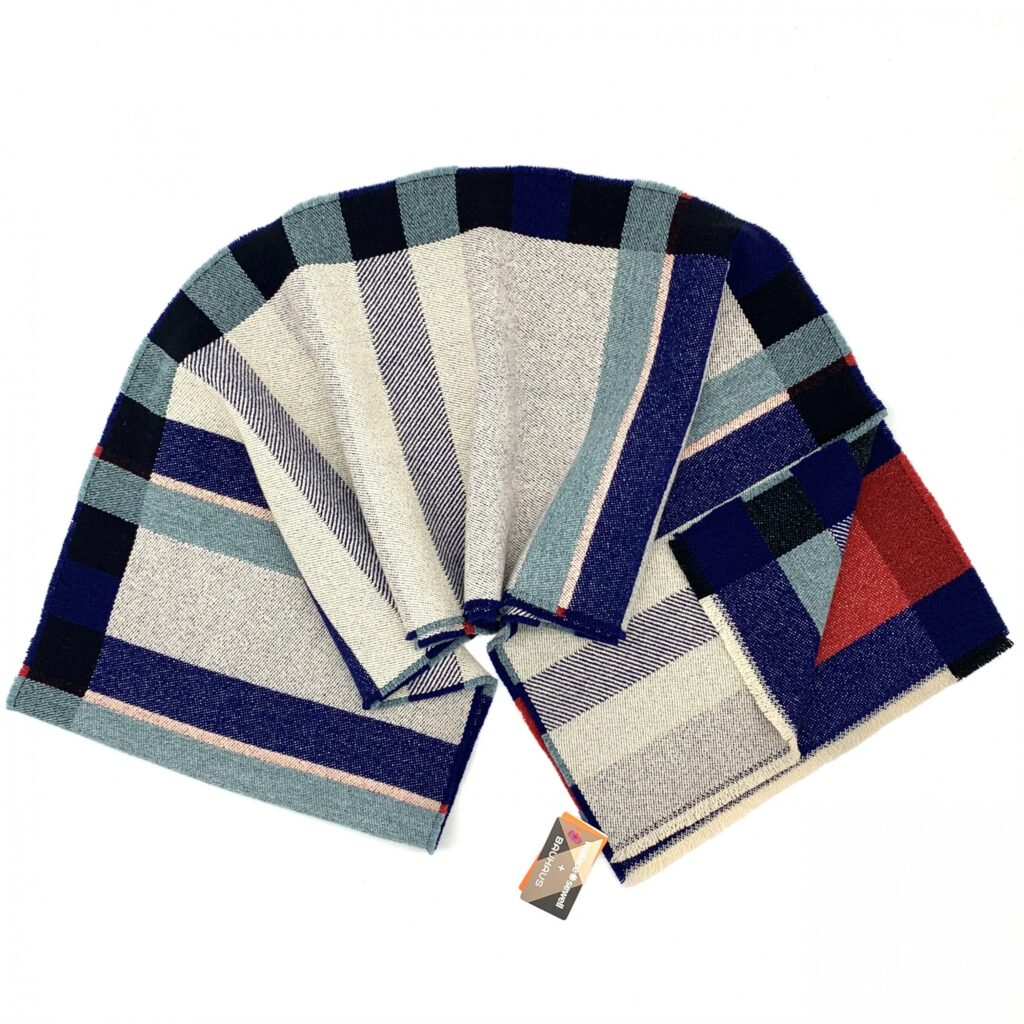 Wallace Sewell - Stölzl Bauhaus Wrap - indigo light