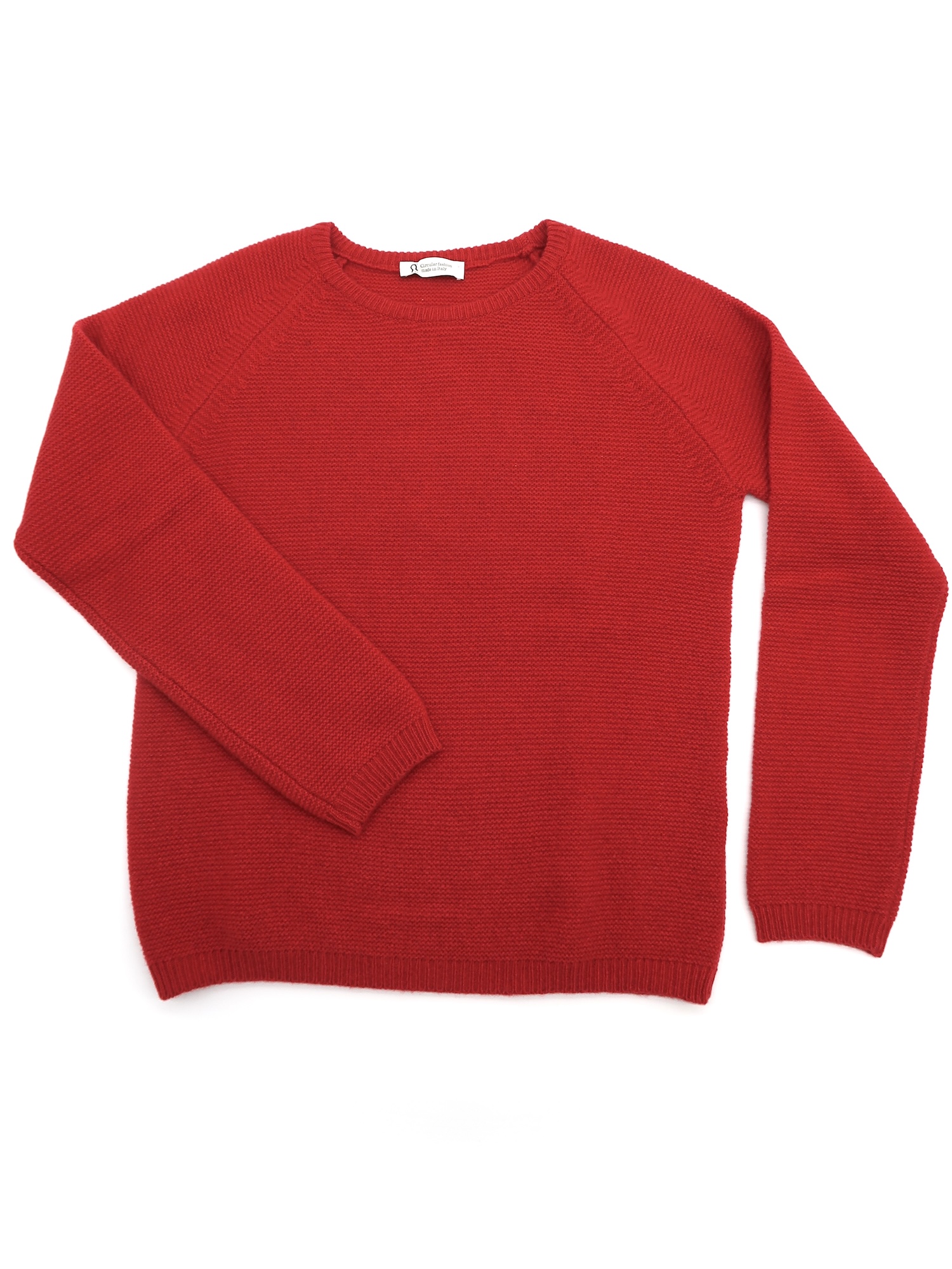 Roter Pullover aus recyceltem Kaschmir