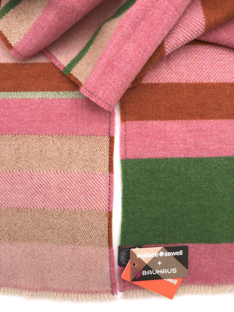 Schal Bauhaus in rosa und grün