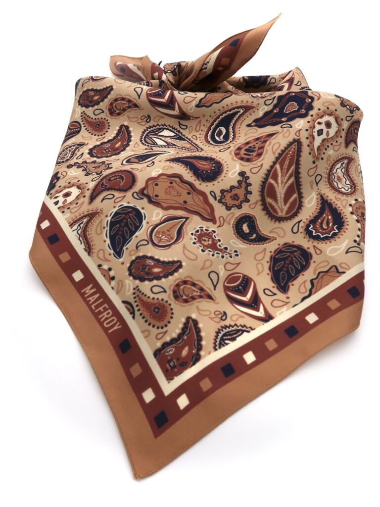 Seidentuch mit Paisley-Muster in 100% feiner Seide