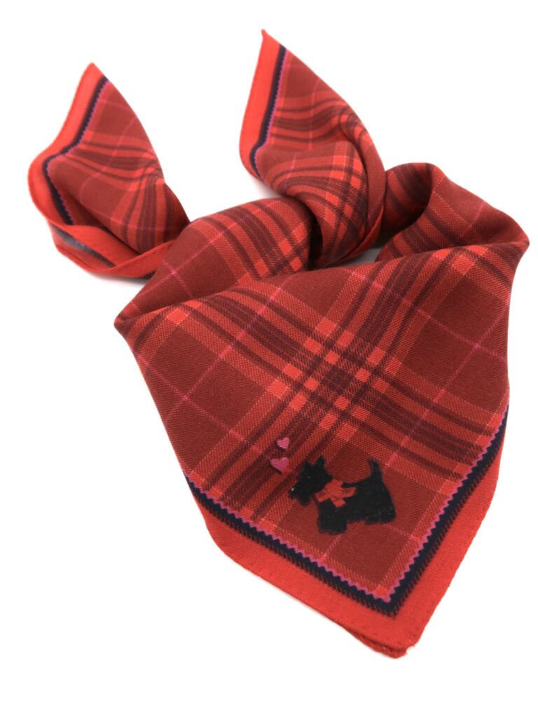 Tartan-Bandana in Wolle und Seide
