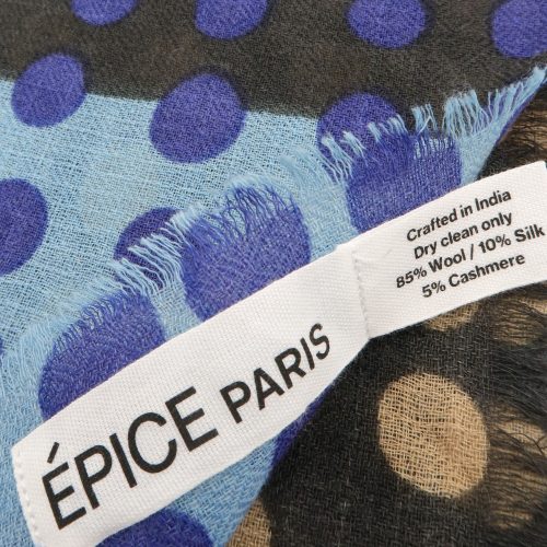 Tuch von Épice Paris mit Punkten und Streifen