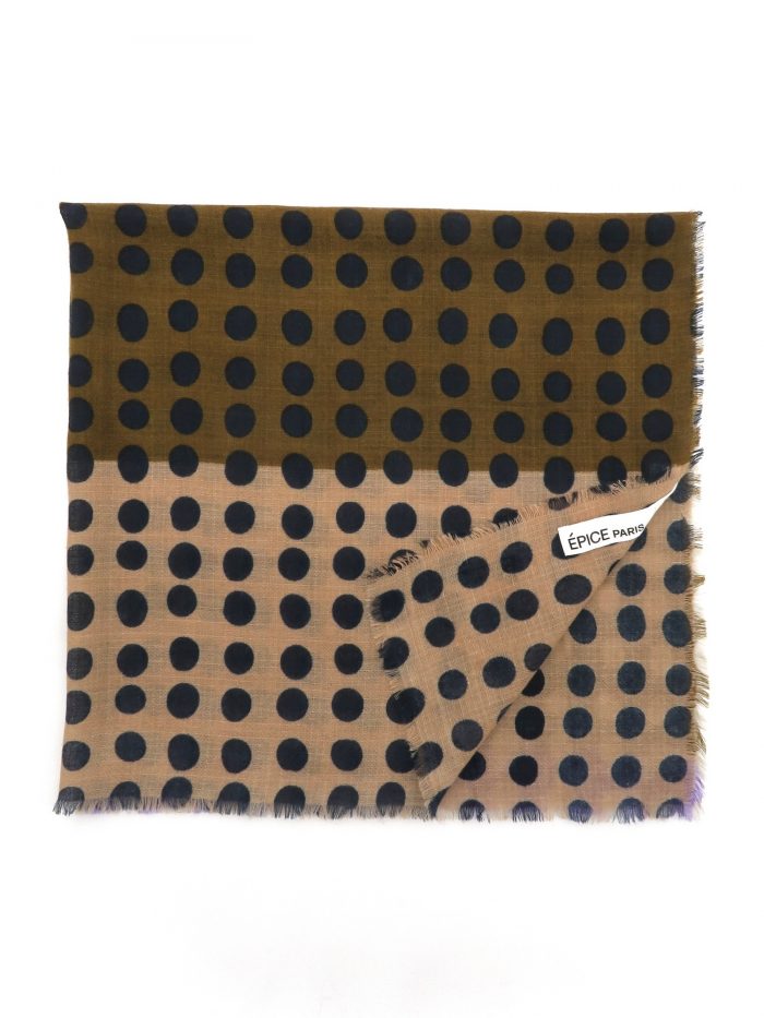 Luxuriöses Halstuch von Épice Paris mit Polkadots und Streifen