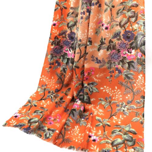 Feines Wolltuch in 100% Wolle in orange
