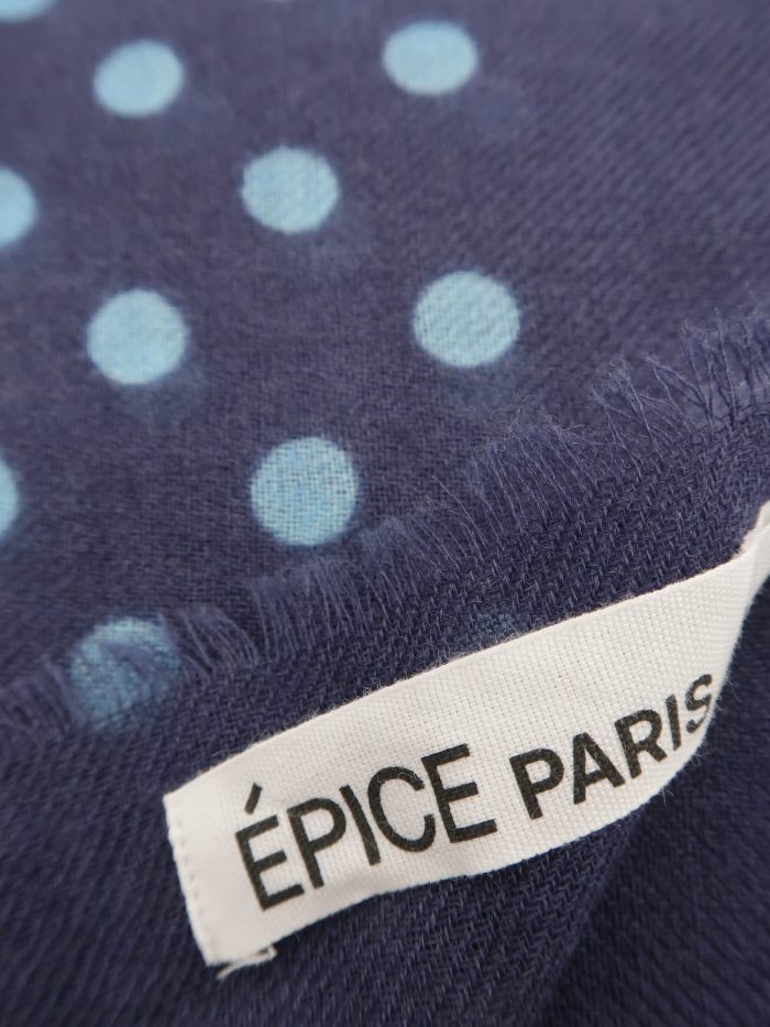 Épice Paris - Wolltuch Punkte - dunkelblau – Bild 3
