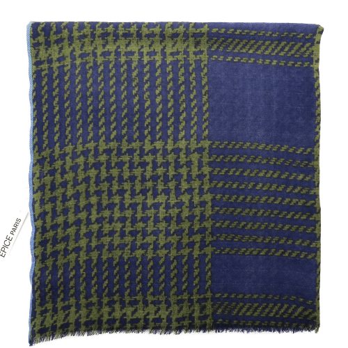 Wolltuch con Épice Paris in blau und grün
