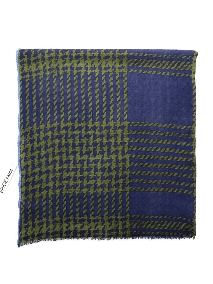 Wolltuch con Épice Paris in blau und grün